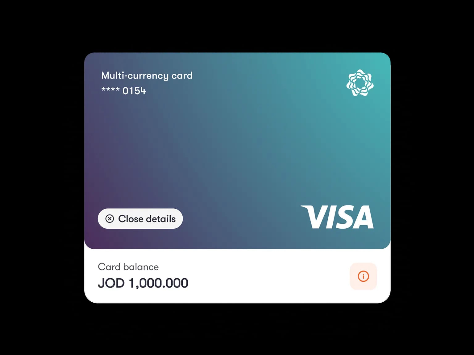 البطاقة المدفوعة مسبقاً متعددة العملات