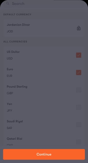 add Currencies for prepaid en