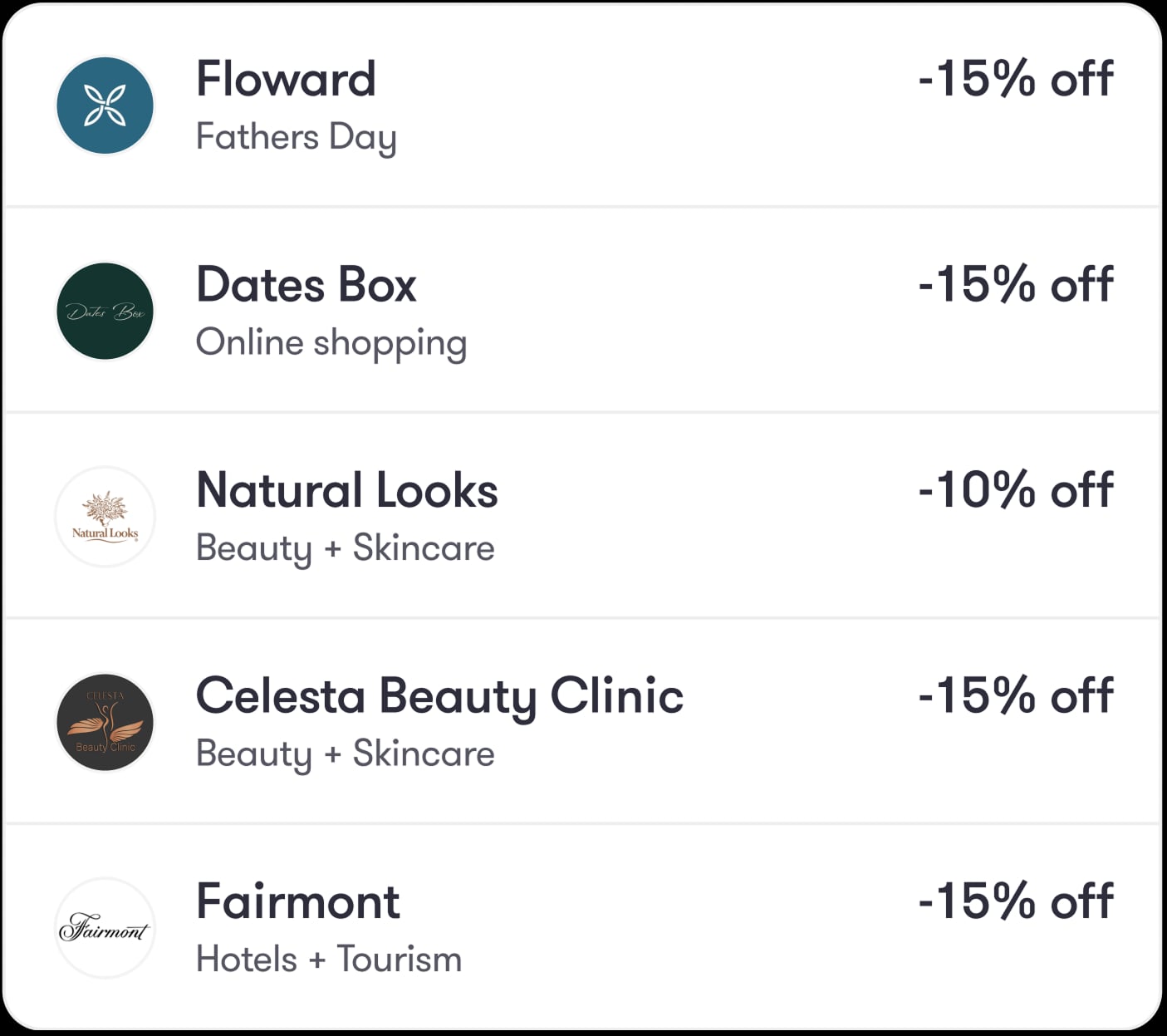 Discounts & deals