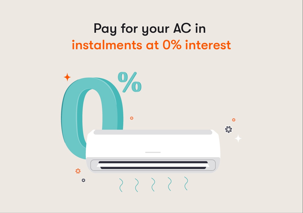Get a new AC at 0% interest with Easy Payment Plans