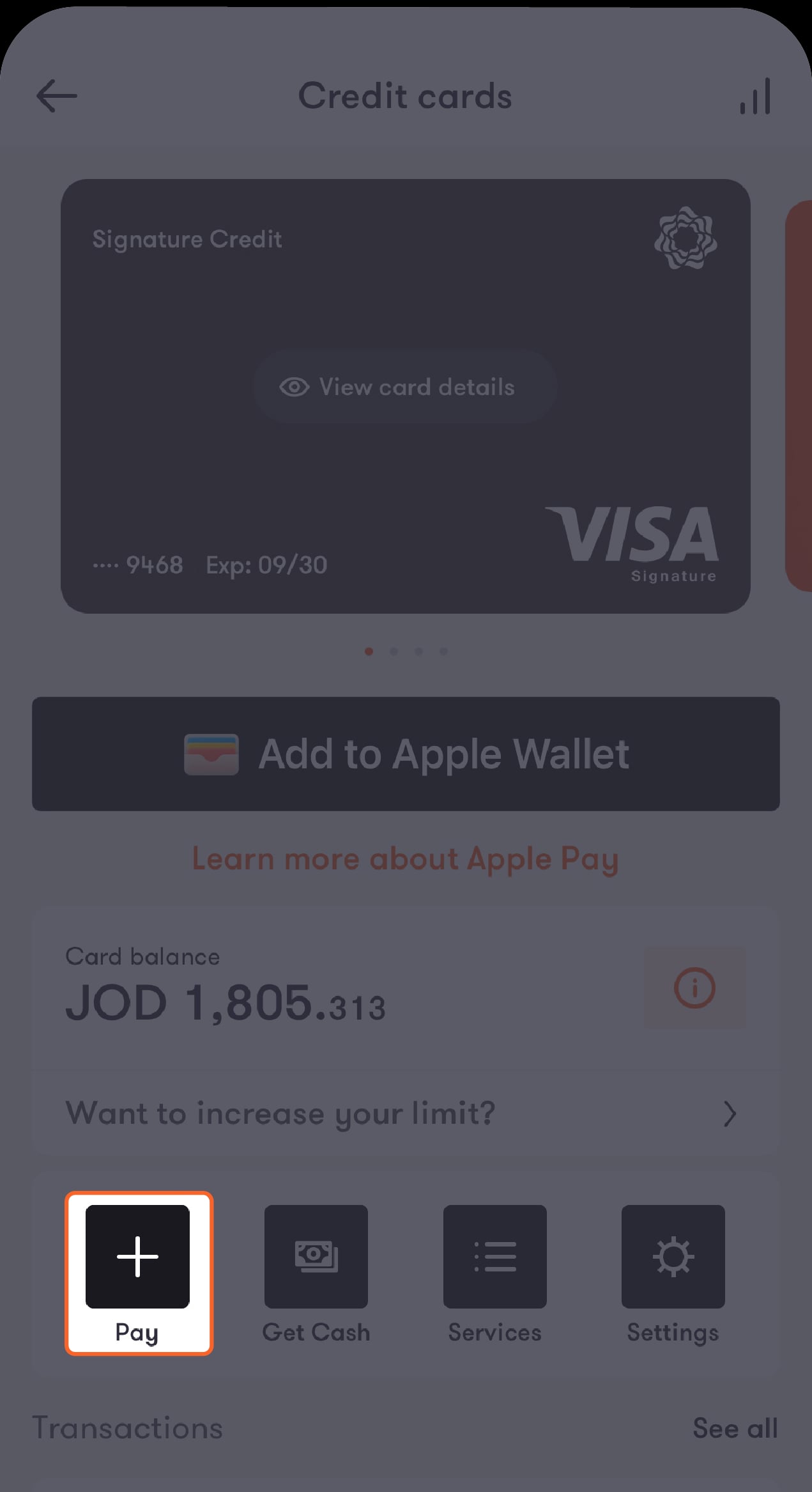Pay CC - Step 1 En