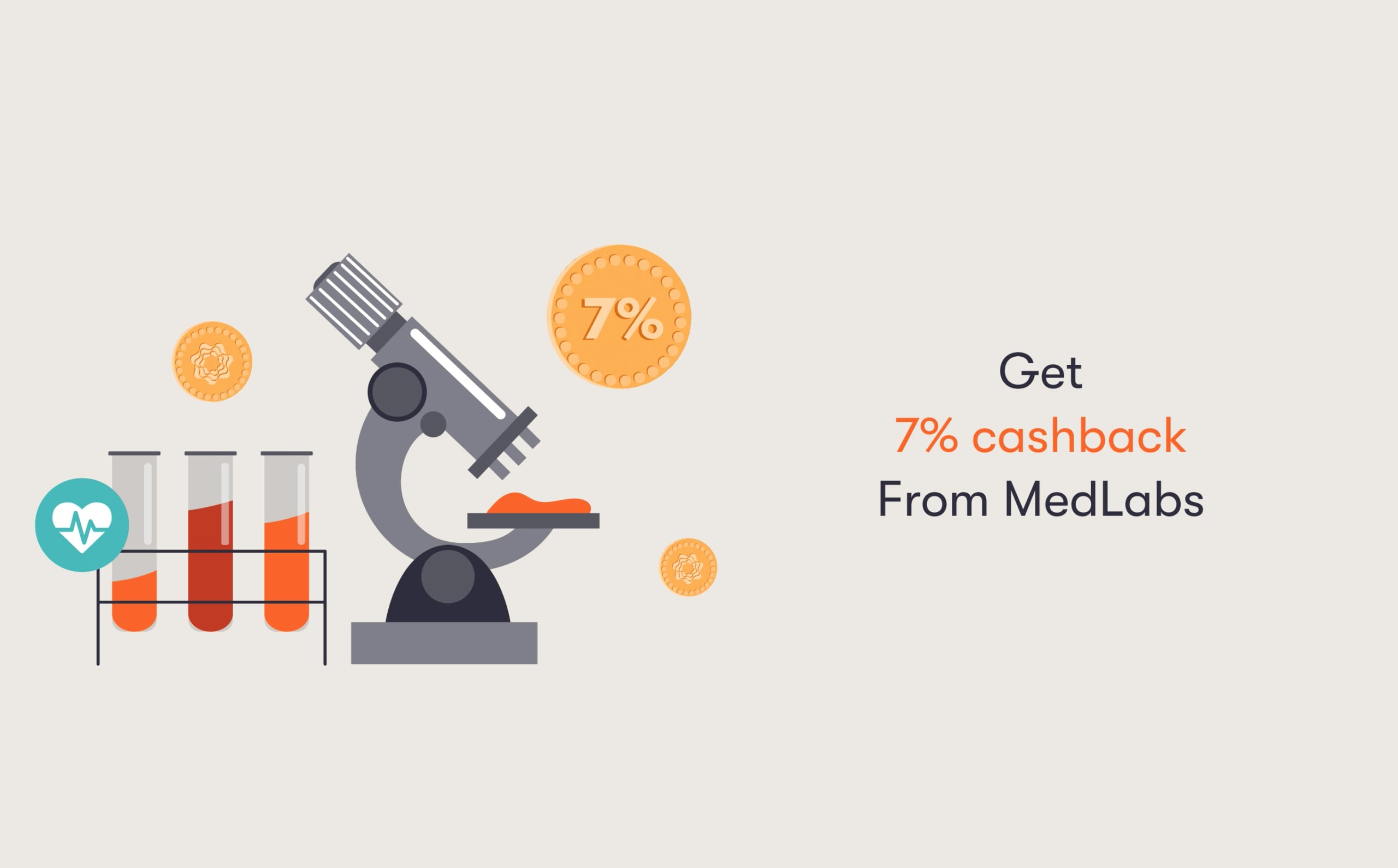 7% cashback at MedLabs when using cards