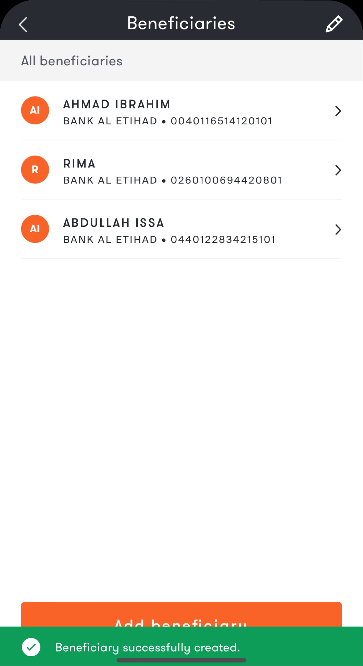 1629 - BAE - Knowledge Hub Screens - Saved beneficiary-ADD-14